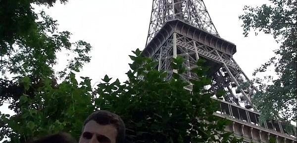  Eiffel Tower public threesome